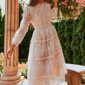 Bridal Long Sleeve Lace Dress